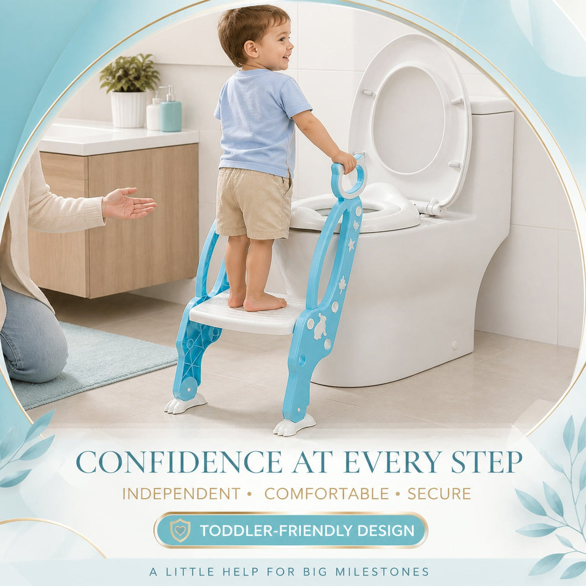 Potty Training Seat – Step Stool Ladder for Toddlers – view 14