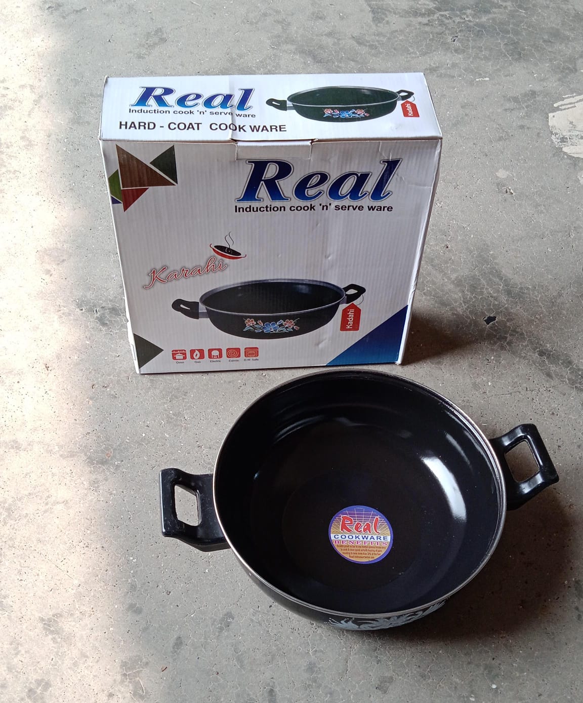Cast Iron Kadai – Traditional 14 inch Durable Pan – view 8