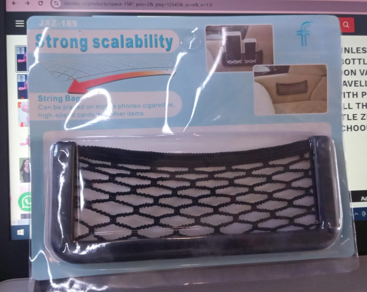 Car Seat Organizer – Mesh Storage for Phone & Purse – view 7