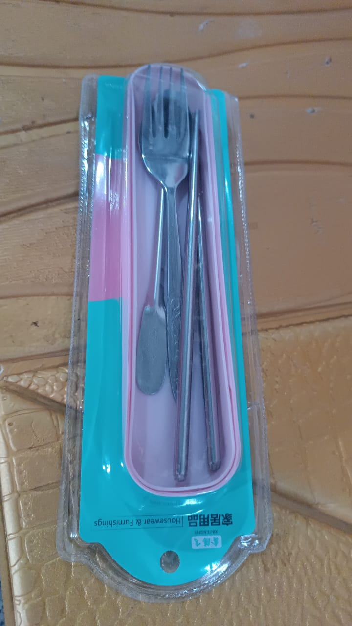Portable Stainless Steel Cutlery set – Durable 4-Pc Travel – view 7