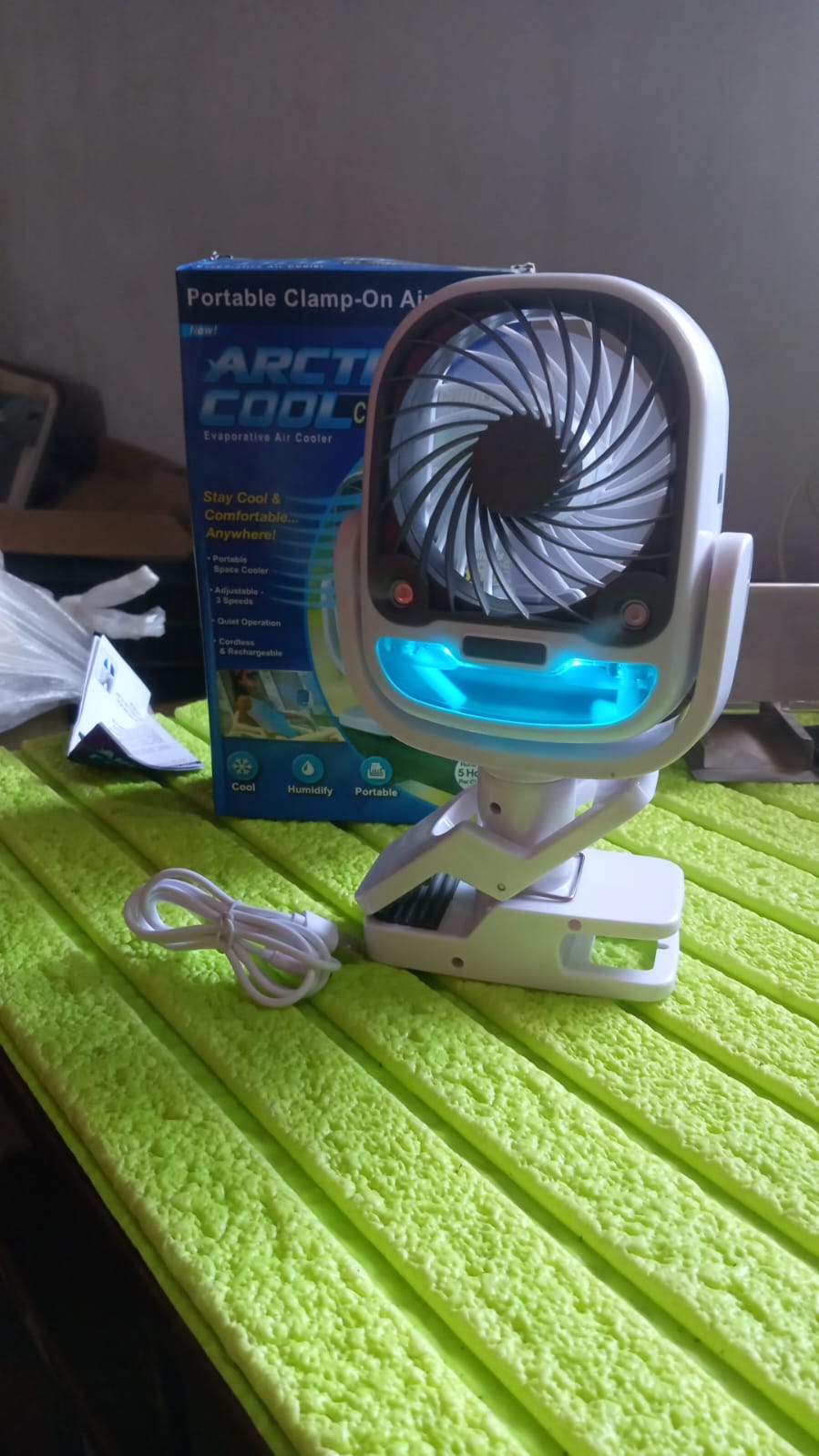 Portable Air Cooler – 3-Speed USB Rechargeable Fan – view 9