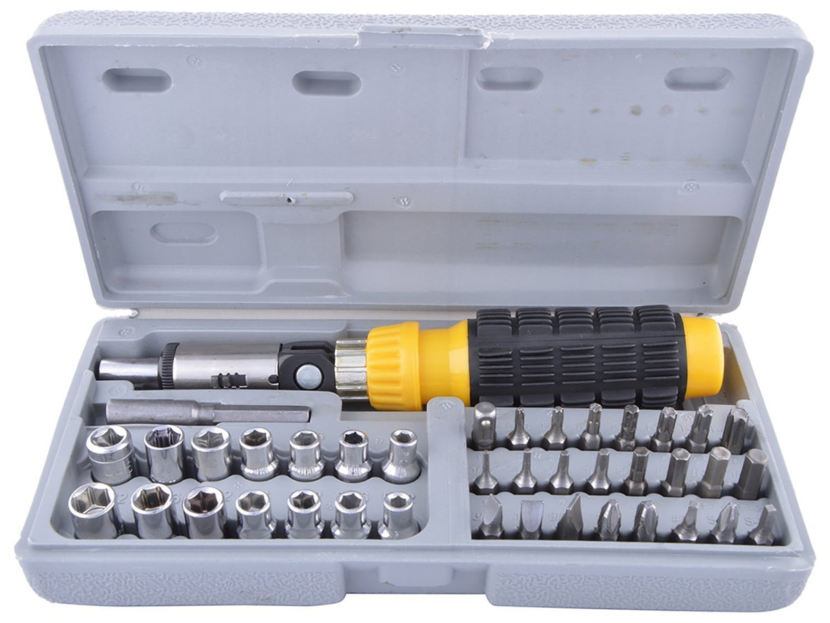 Socket & Screwdriver Tool Kit – 41-Piece Carbon Steel set – side view