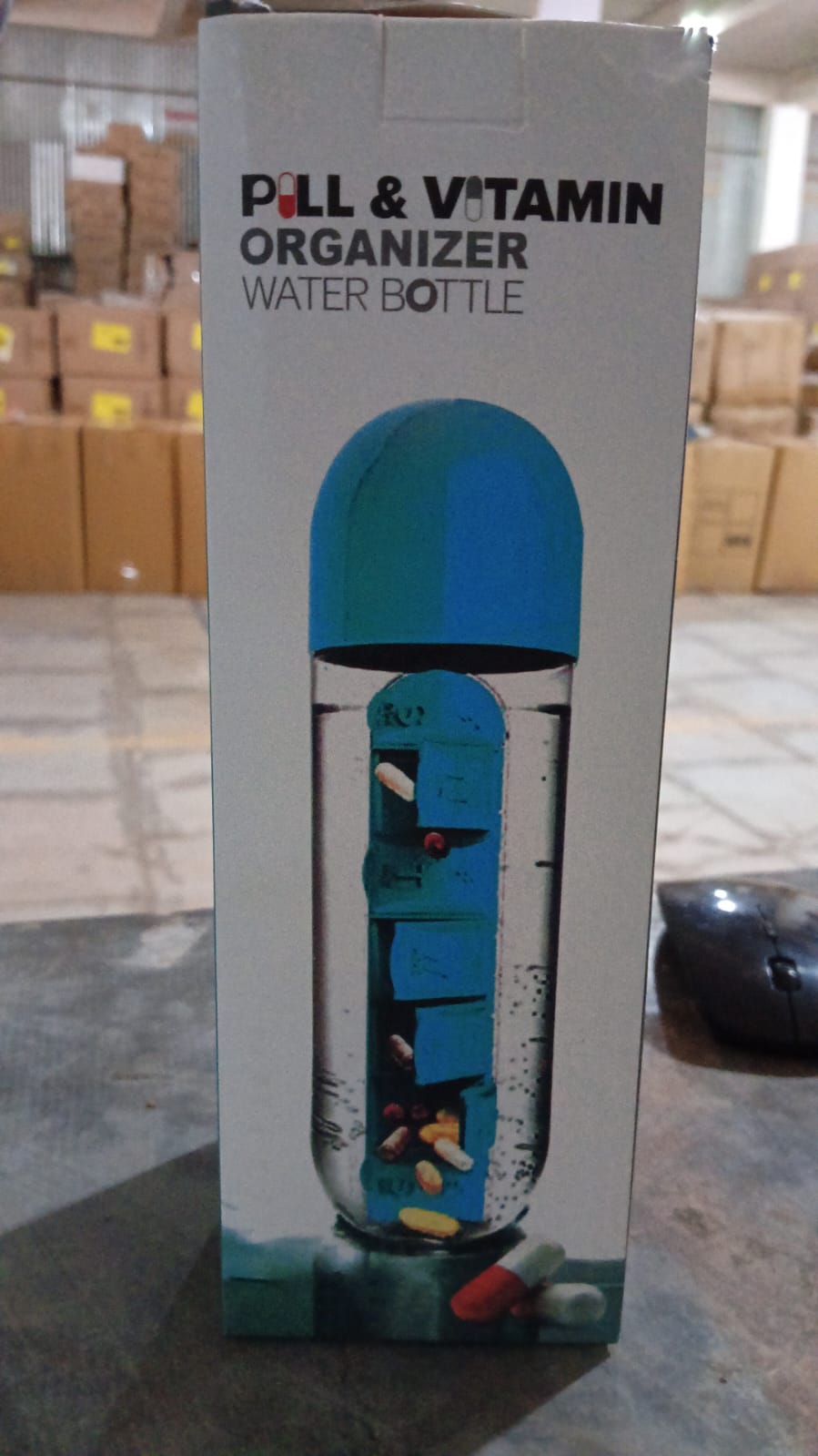 Pill Organizer Water Bottle 600ml – Travel Friendly – view 13