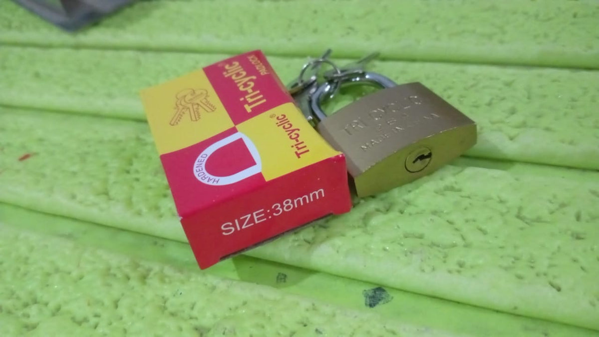 Solid Padlock 38mm – Durable Brass Body, 3 Keys – view 8