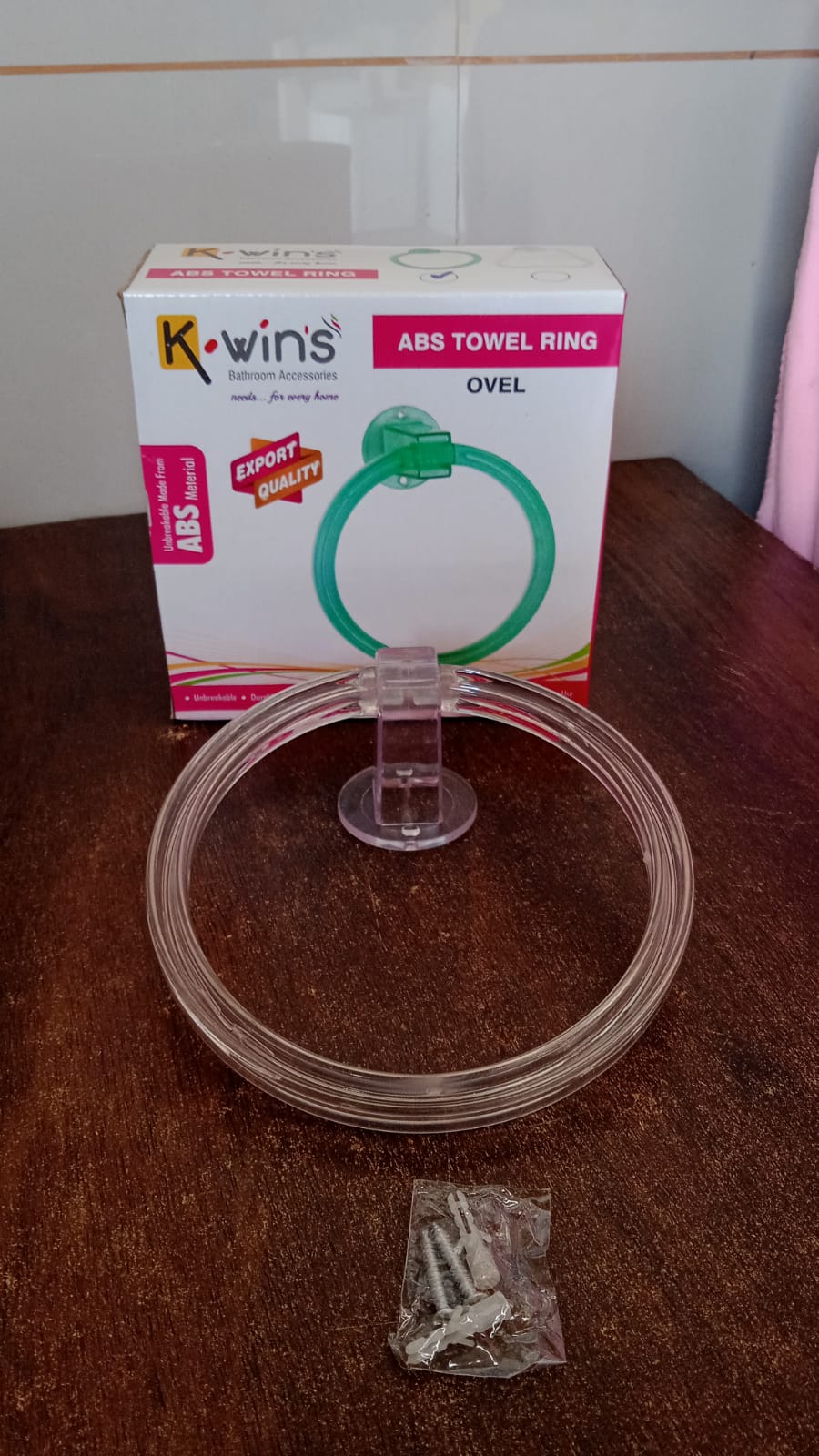 ABS Towel Ring – Unbreakable Wall Mounted Holder – view 7
