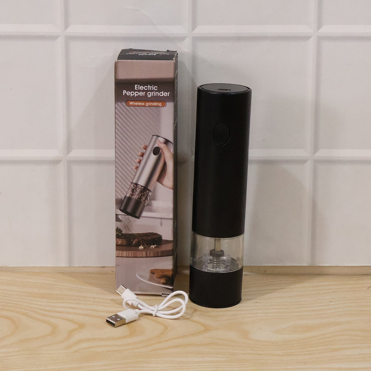 Electric Pepper Grinder – USB Rechargeable & One Touch – view 12