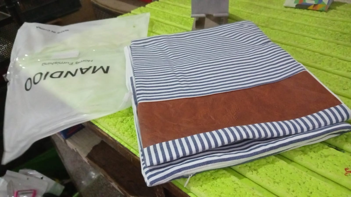 Leather & Cotton Pillow Covers – 20x20 inch (2-Pack) – view 8