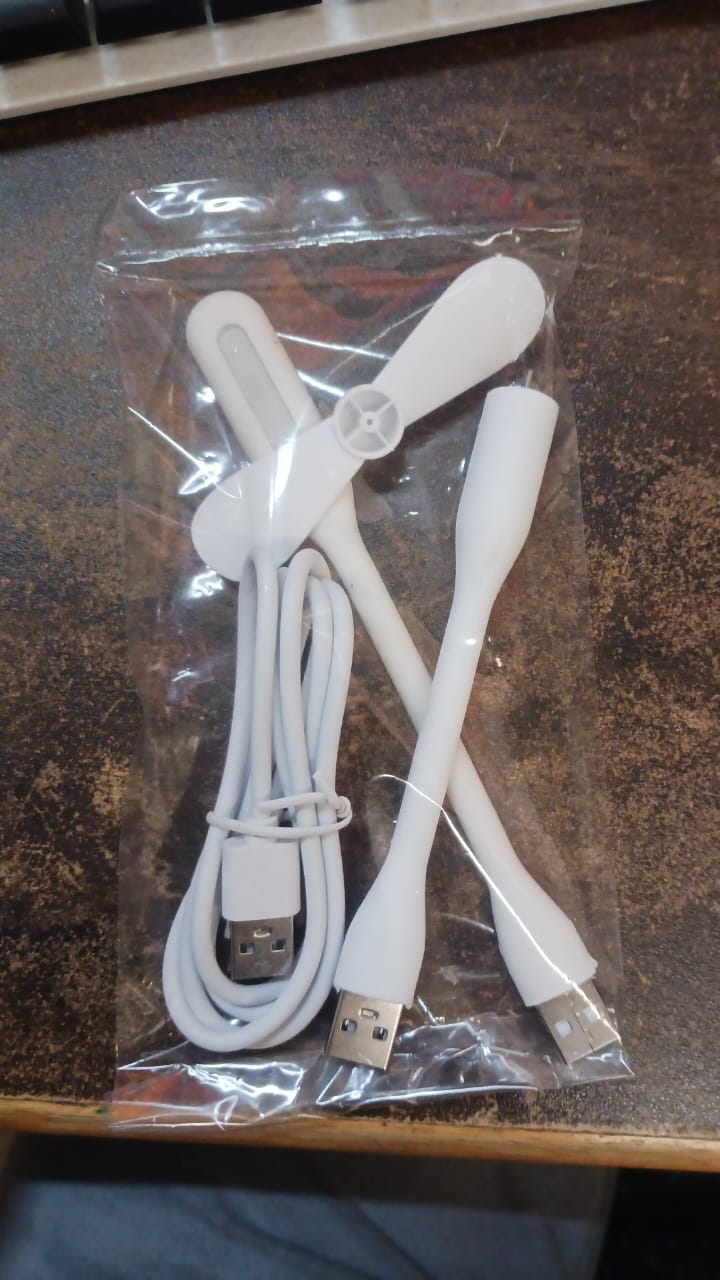 Portable USB Fan set – Mini Fan, LED Light & Cable – view 8