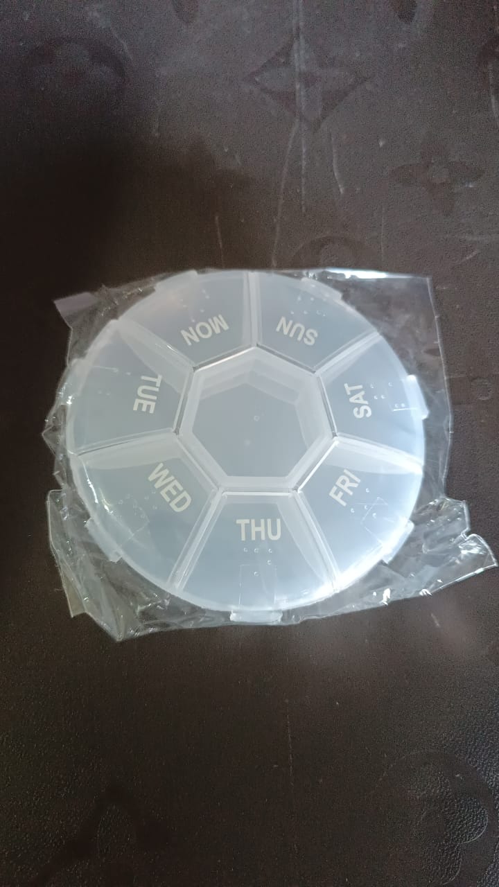 7-Sided Portable Pill Box – Compact Weekly Medicine – view 7