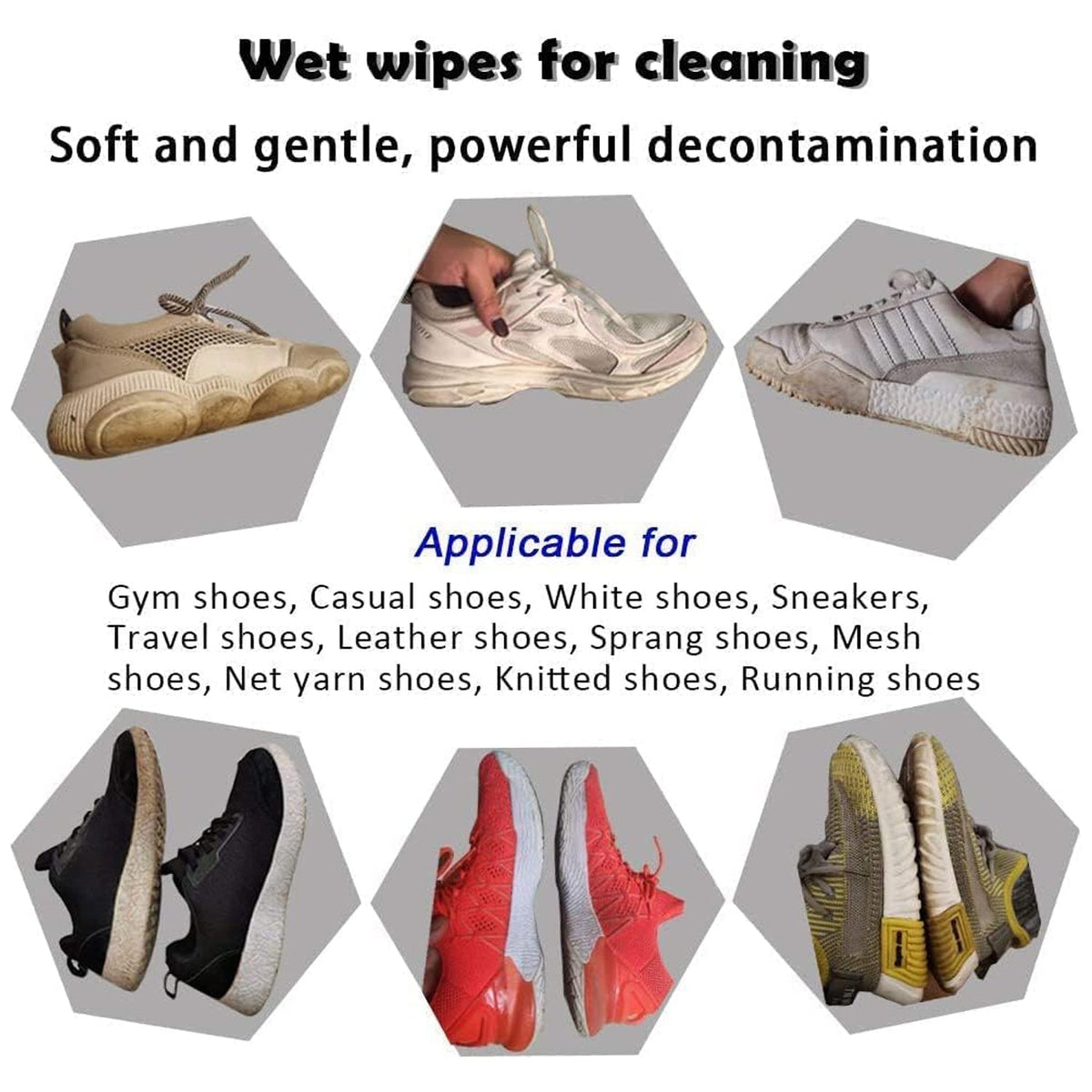 Shoe Cleaning Wet Wipes – 80 Pack Travel Friendly – view 6
