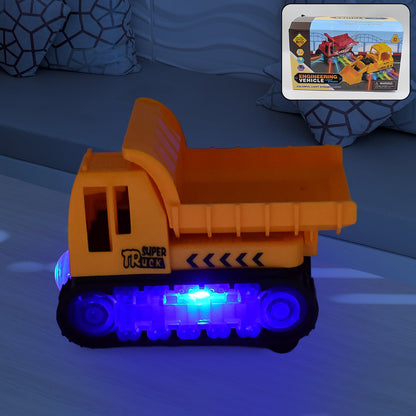 Dump Truck Toy for Kids – Self-Driving, Lights & Music – close-up