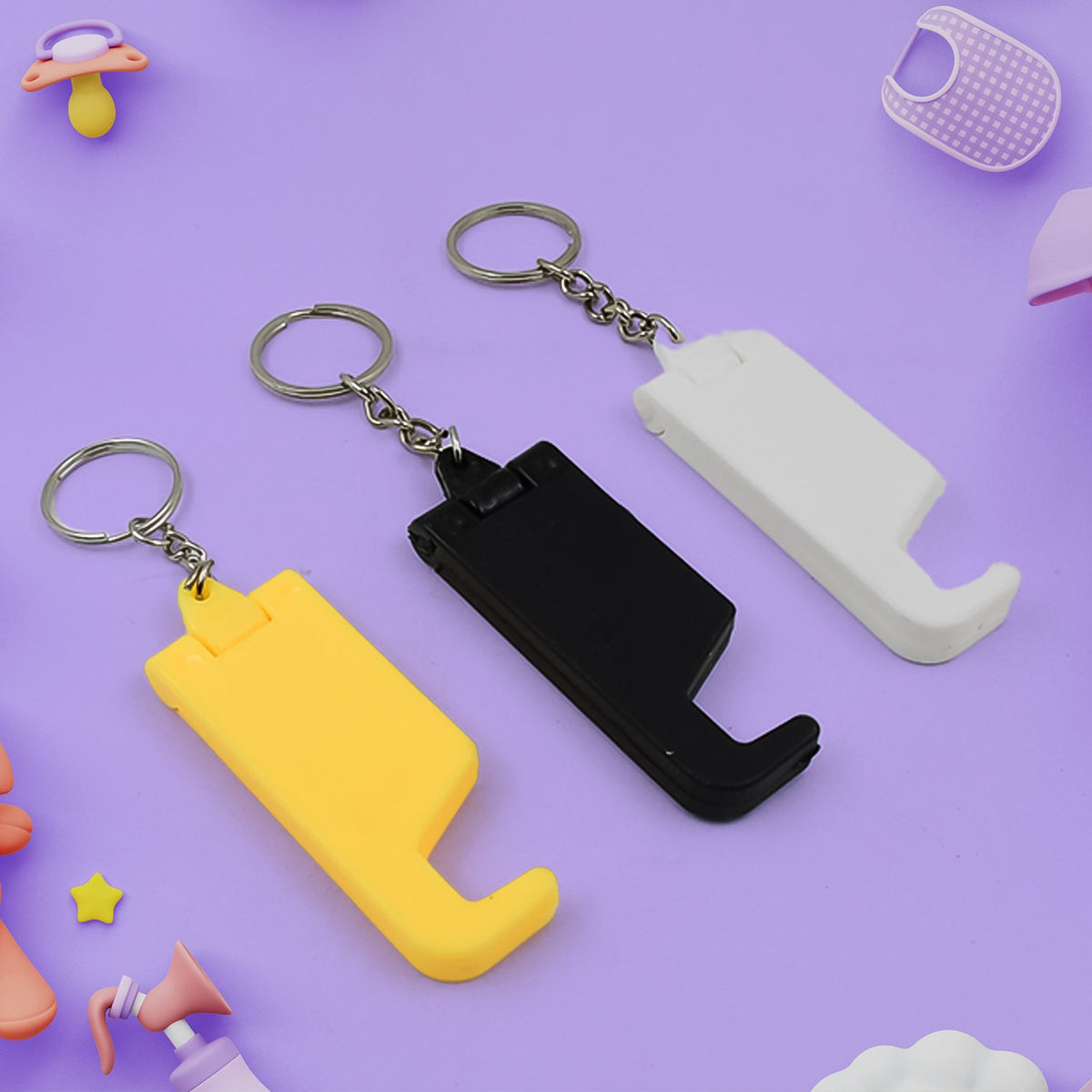 Keychain Mobile Stand – 2-in-1 Phone Holder