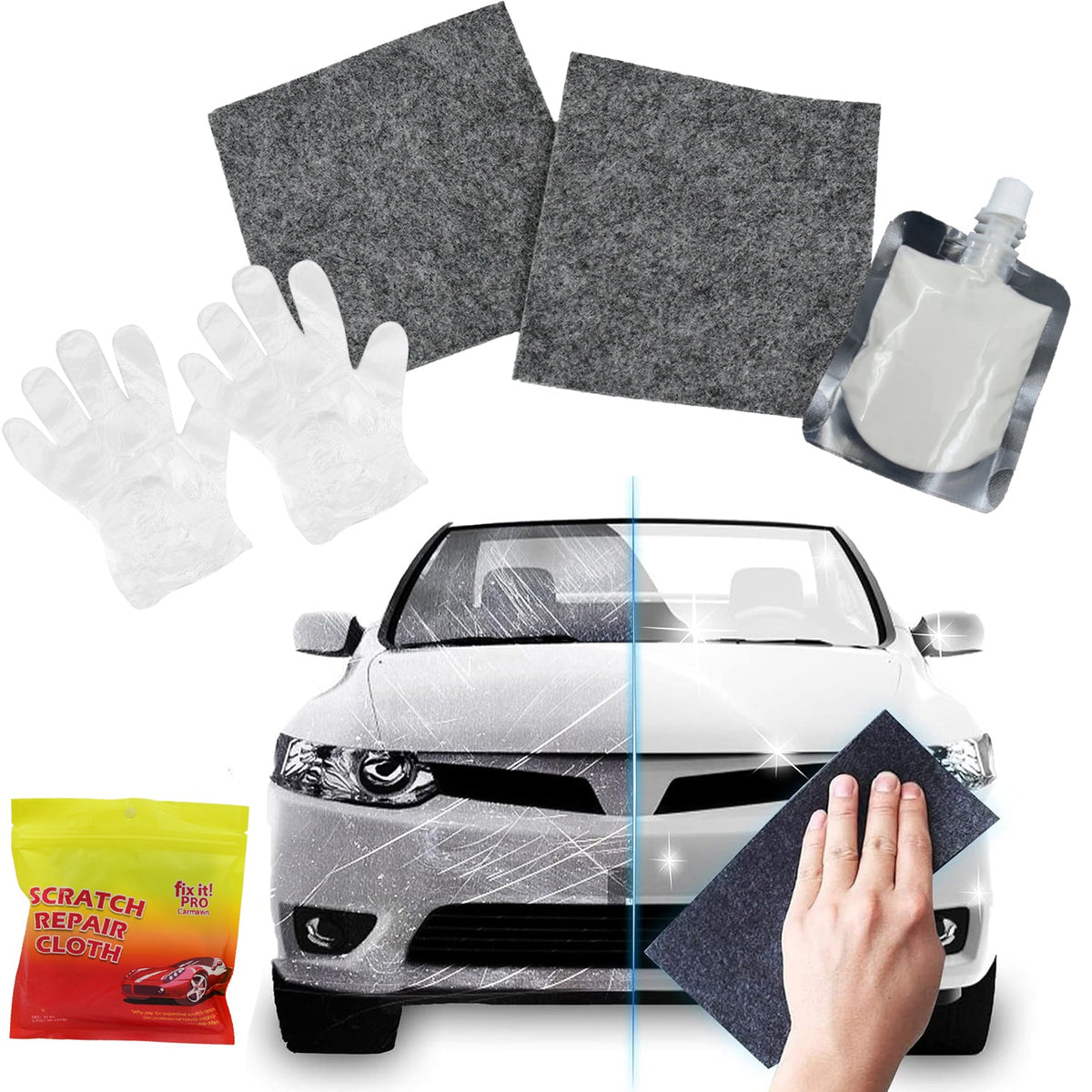 Car Scratch Remover Kit – Nano Magic for Paint Repair – close-up