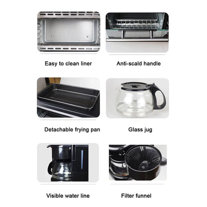 3-in-1 Breakfast Maker – Toaster Oven, Grill & Coffee – view 10