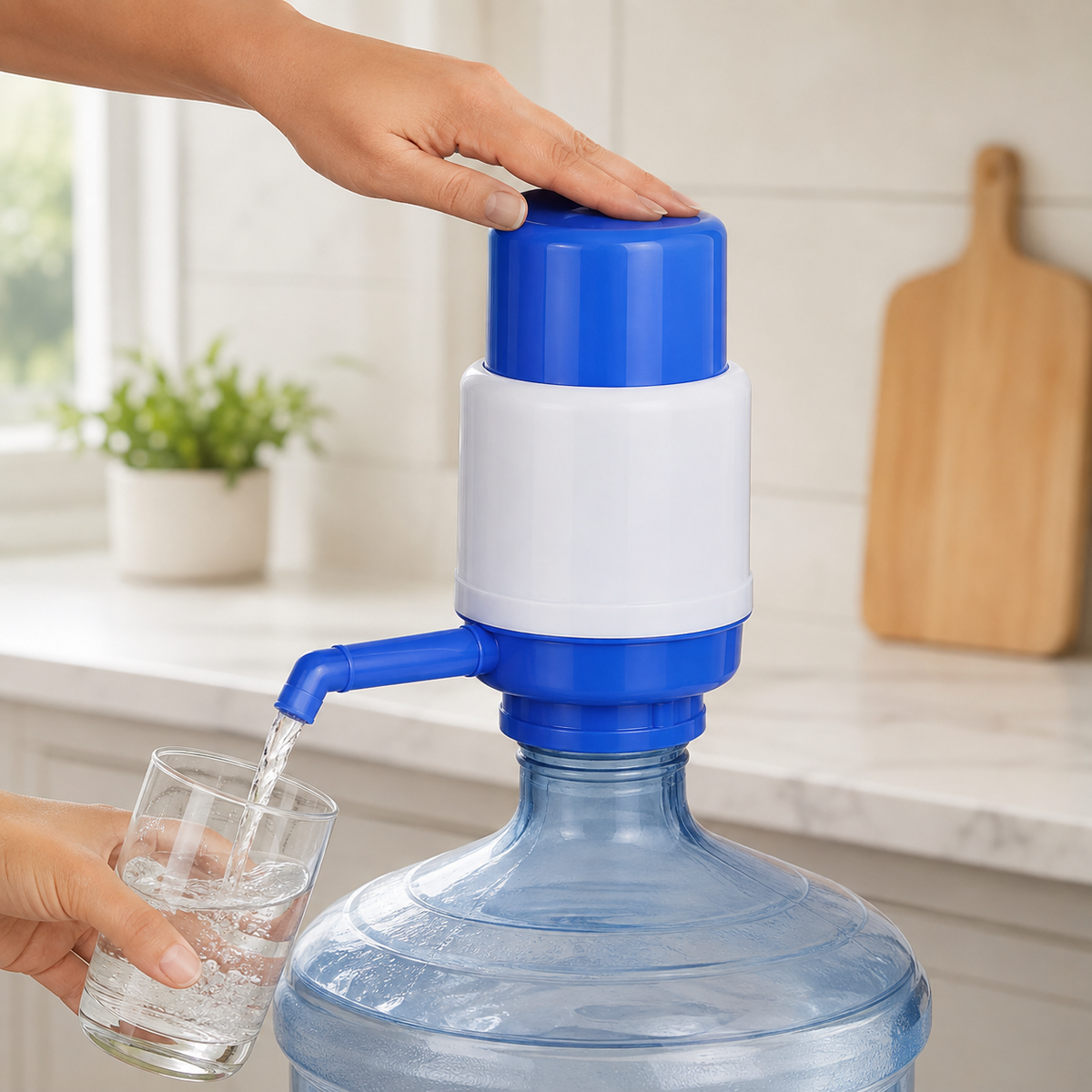 Hand Press Water Pump – 3-5 Gallon Bottle Dispenser