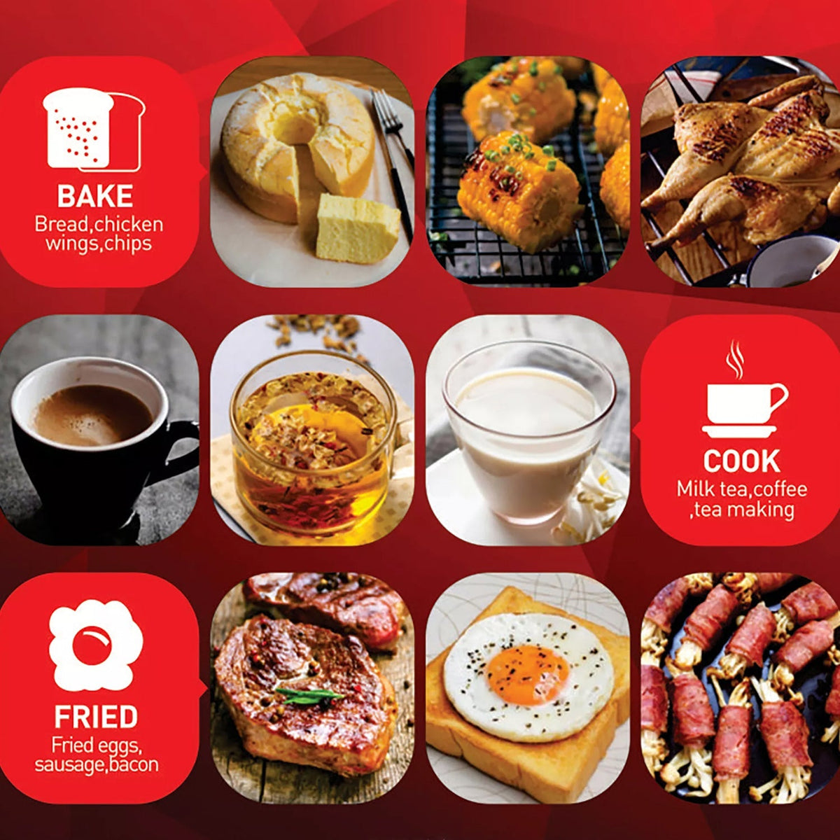 3-in-1 Breakfast Maker – Toaster Oven, Grill & Coffee – view 11