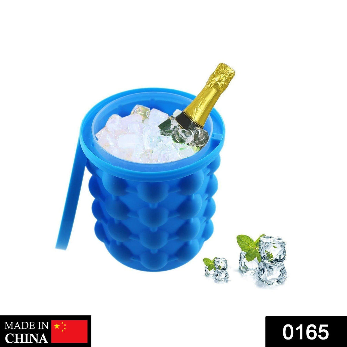 Silicone Ice Cube Maker – Airtight & Space-Saving – side view
