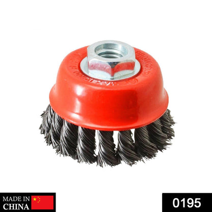 Wire Wheel Cup Brush – Heavy Duty Metal Cleaning – side view