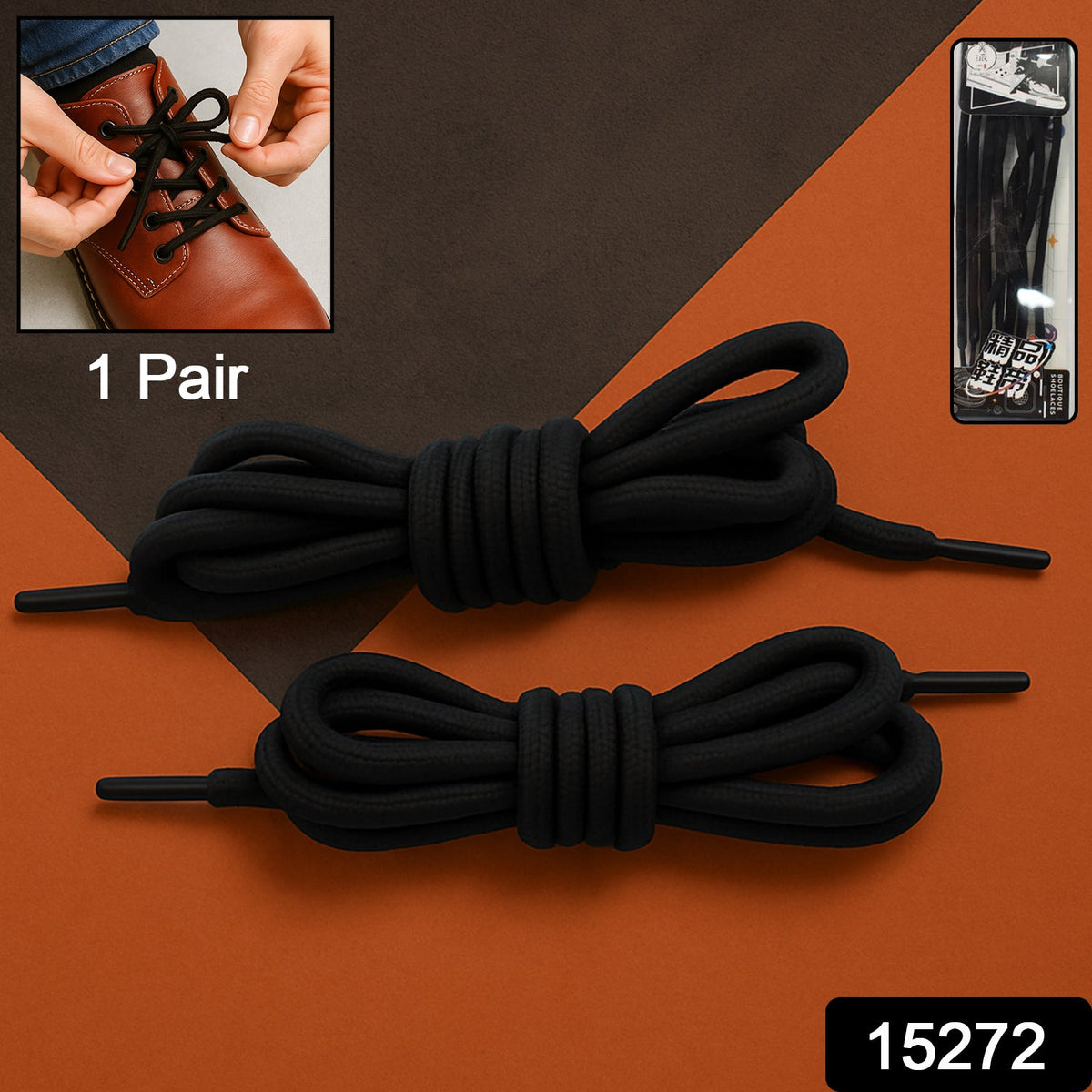 Polyester Shoe Laces – Durable Sports & Sneaker – side view
