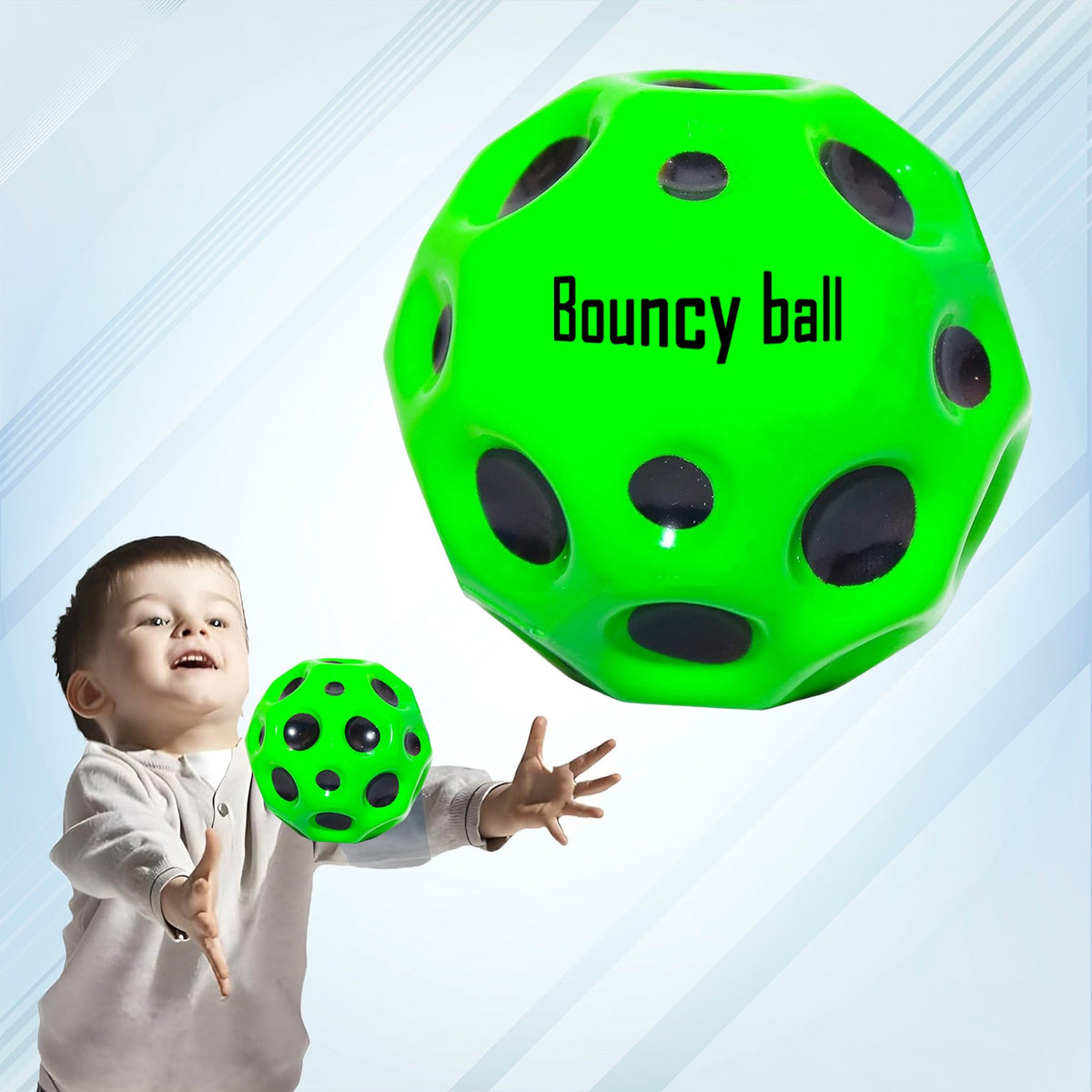 Bouncy Ball for Kids – High-Bounce Moon Crater Toy