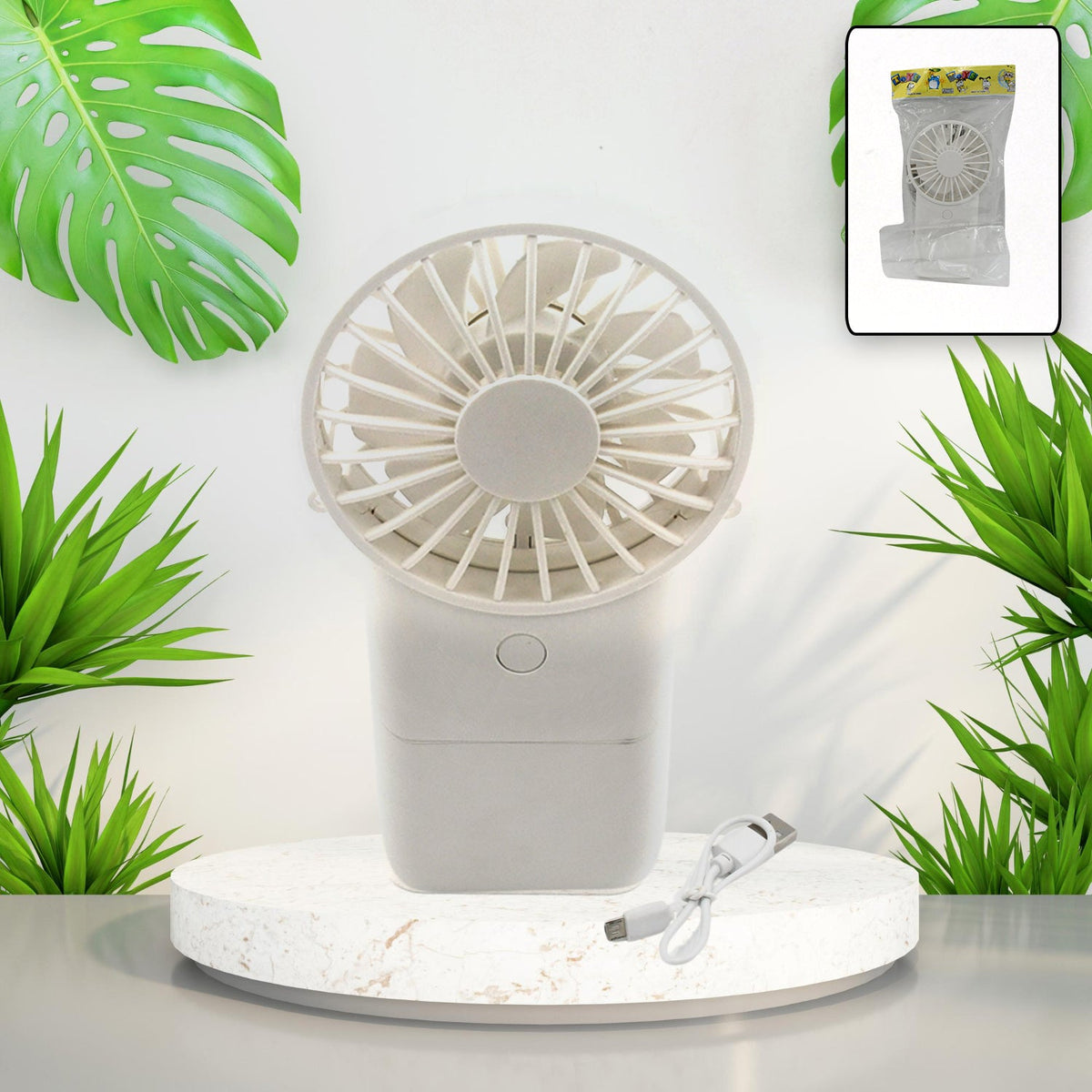 Handheld Fan – USB Rechargeable, 3 Speed Portable