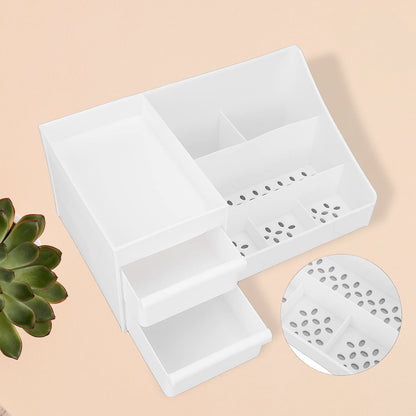 Desktop Cosmetic Storage Box – Large Capacity 9 Compartments