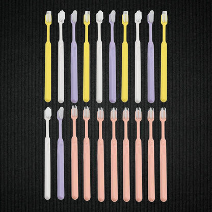 Soft Plastic Toothbrush set – 20 pcs with Travel Box – detail view