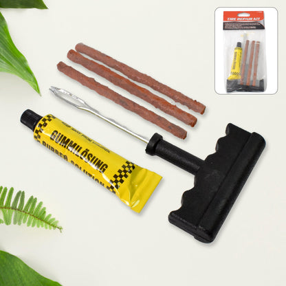 Tubeless Tyre Puncture Repair Kit – 5 pc Emergency set – detail view