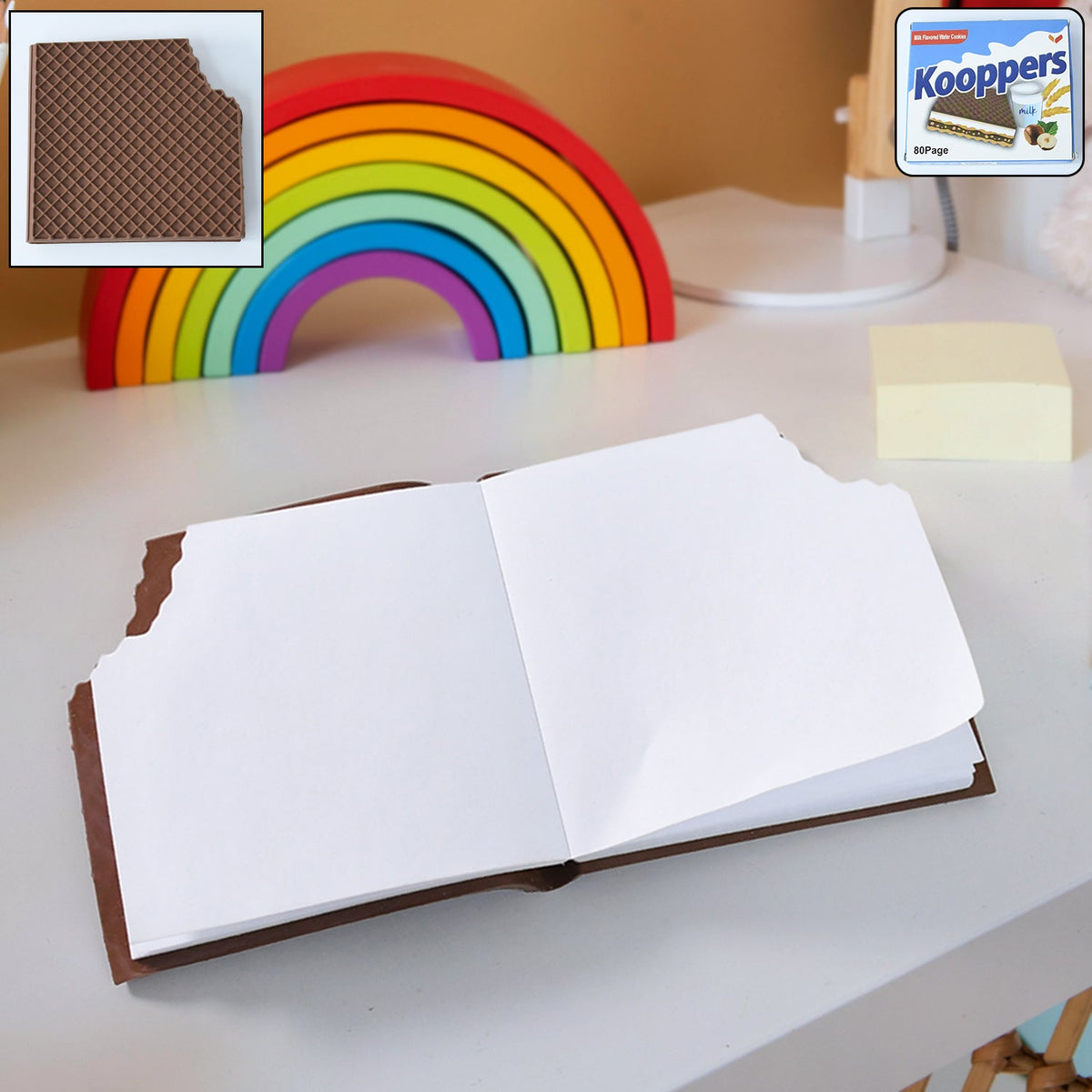 Chocolate Diary Notebook – Scented Writing Book for Kids – close-up