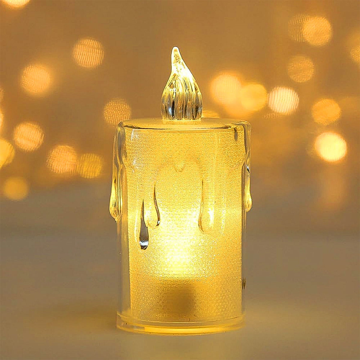 Diwali LED Candle – Crystal Glitter Light for Home Decor