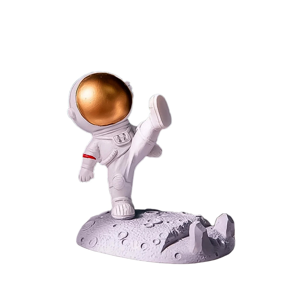 Astronaut Phone Holder – 3D Spaceman Design, Resin – alternate view