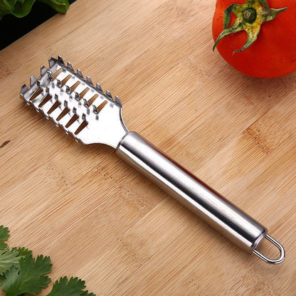 Fish Scale Remover – Sawtooth Stainless Steel Scraper – close-up