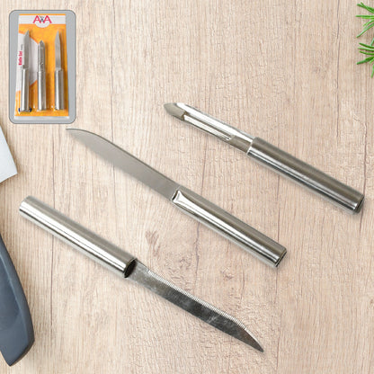 Kitchen Knife set – 3-Piece Stainless Steel Sharp Knives – close-up