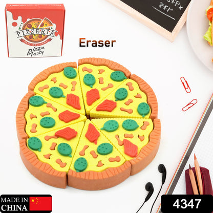 Pizza Eraser set – Fun 3D Slices for Kids' Stationery – side view