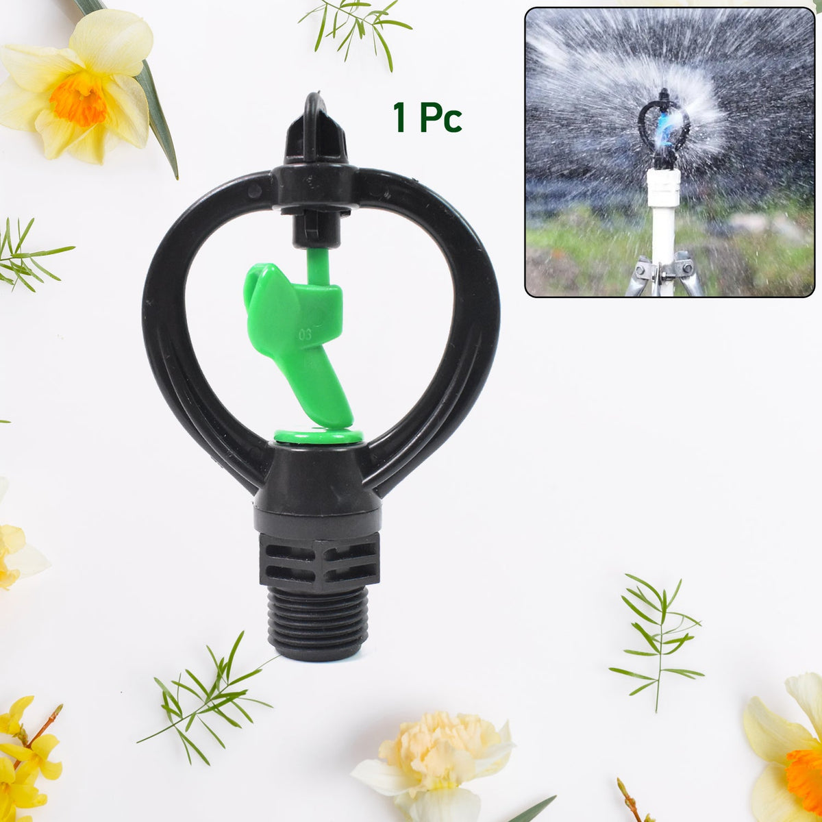 Garden Spray Nozzle – Rotating Butterfly Sprinkler – close-up