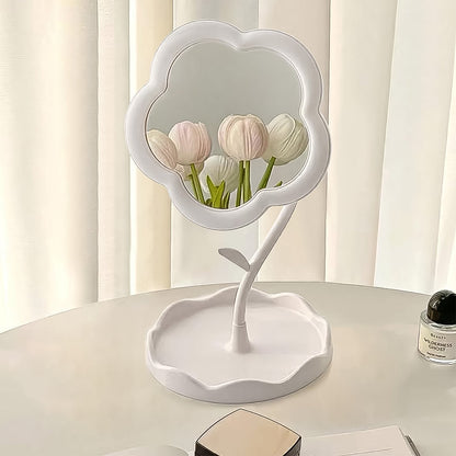 Flower-Shaped Makeup Mirror – Rotatable Vanity Mirror