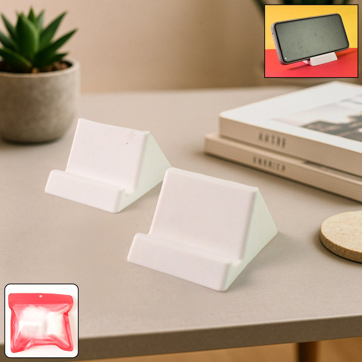 Mobile Phone Holder Stand – Compact 2-Pc Mix Color set