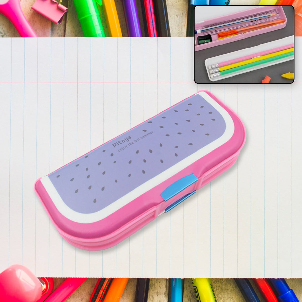 Cartoon Pencil Box – 2-Compartment for Kids – view 7
