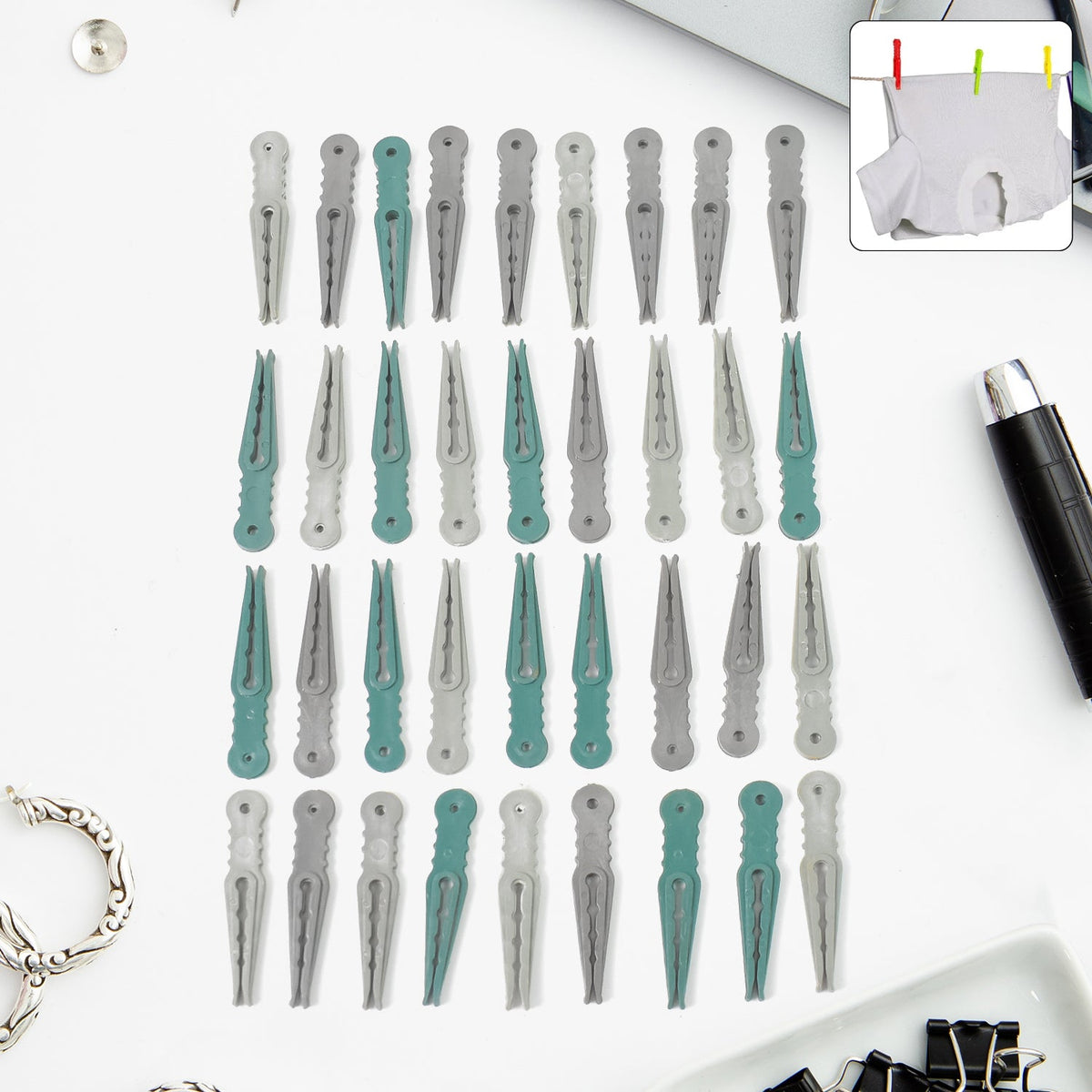 Plastic Cloth Pegs (36 Pcs) – Multipurpose & Strong