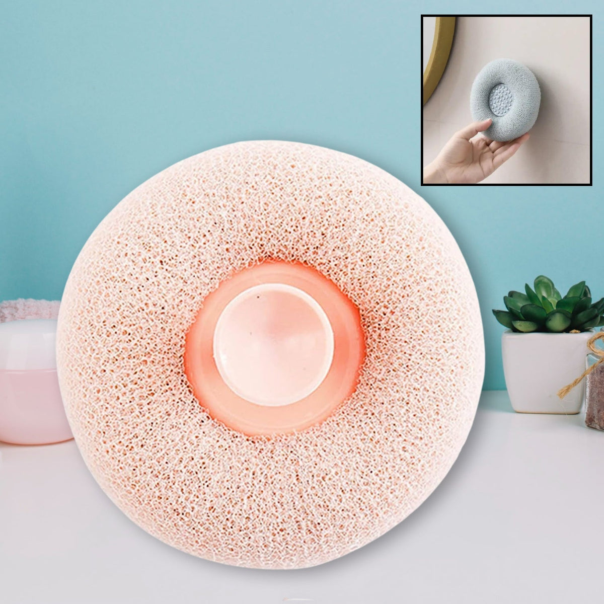 Flower Bath Sponge – Soft Exfoliator with Suction Cup