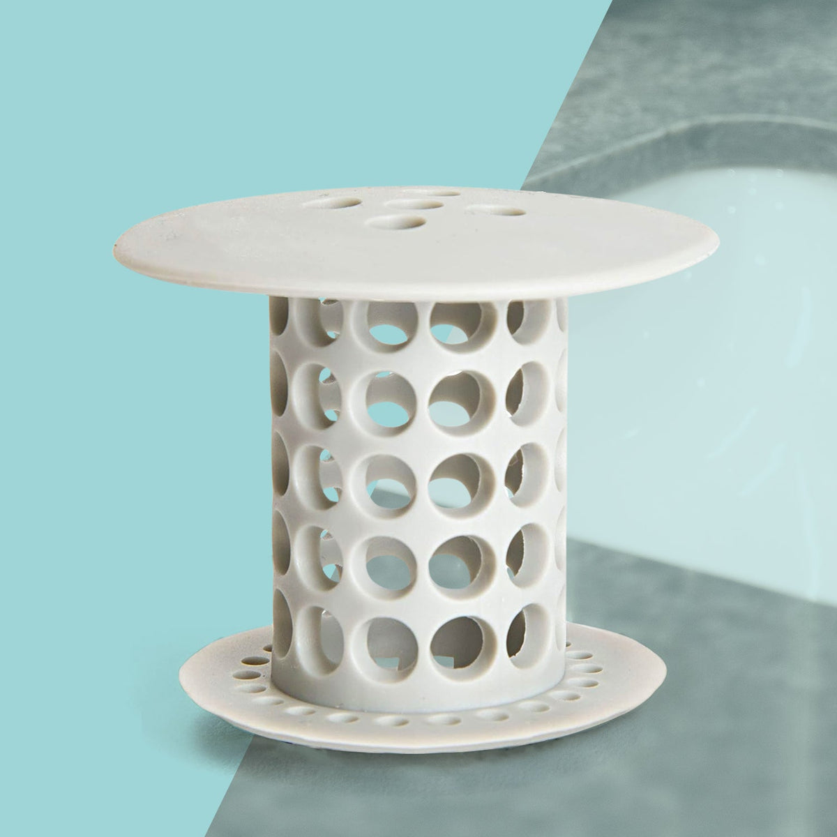 Tub Drain Hair Catcher – Universal Silicone Anti-Clog – close-up