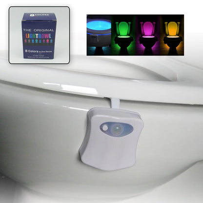 LED Toilet Bowl Light – Motion Sensor, 8 Colours