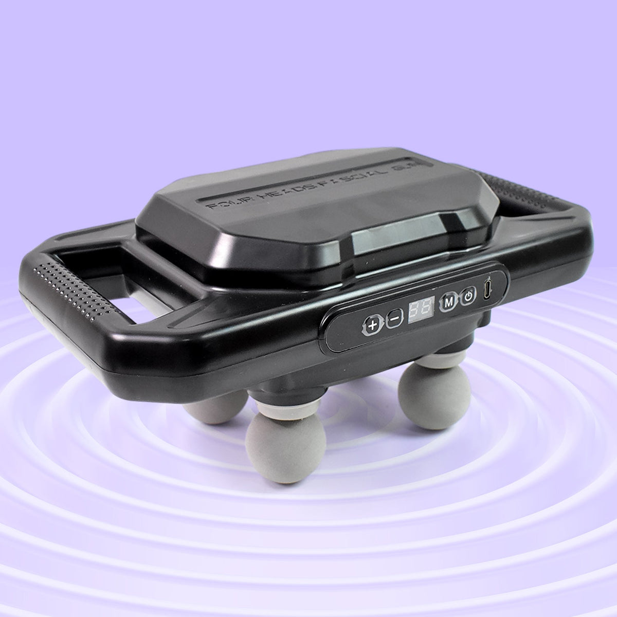 Deep Tissue Massage Gun – 4-Head Portable