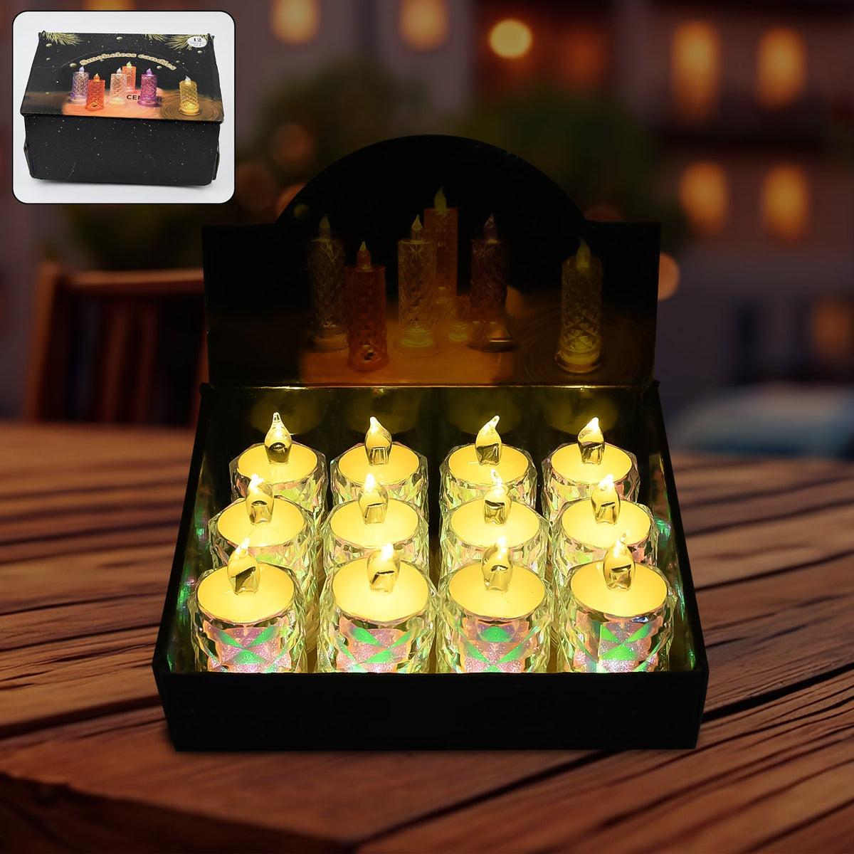 LED Tealight Candles 12 Pack – Flameless Diwali Decor – view 7