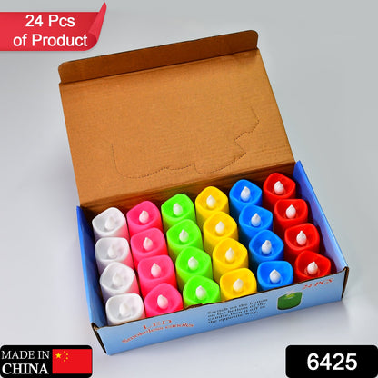 LED Tealight Candles – 24 pcs Multicolor – side view