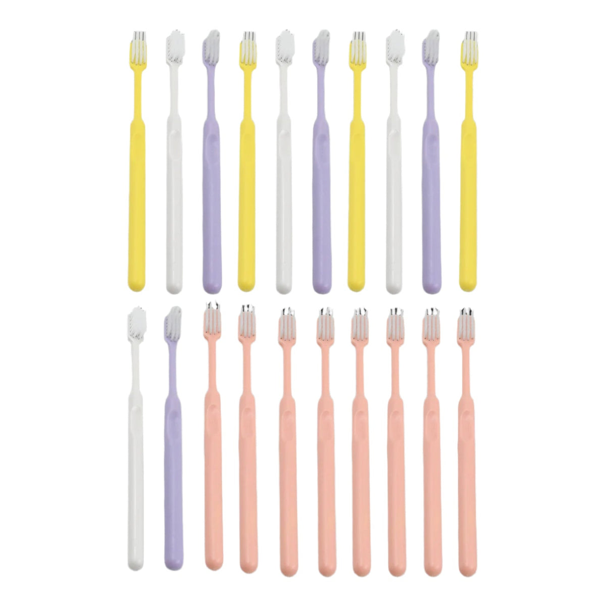 Soft Plastic Toothbrush set – 20 pcs with Travel Box – close-up