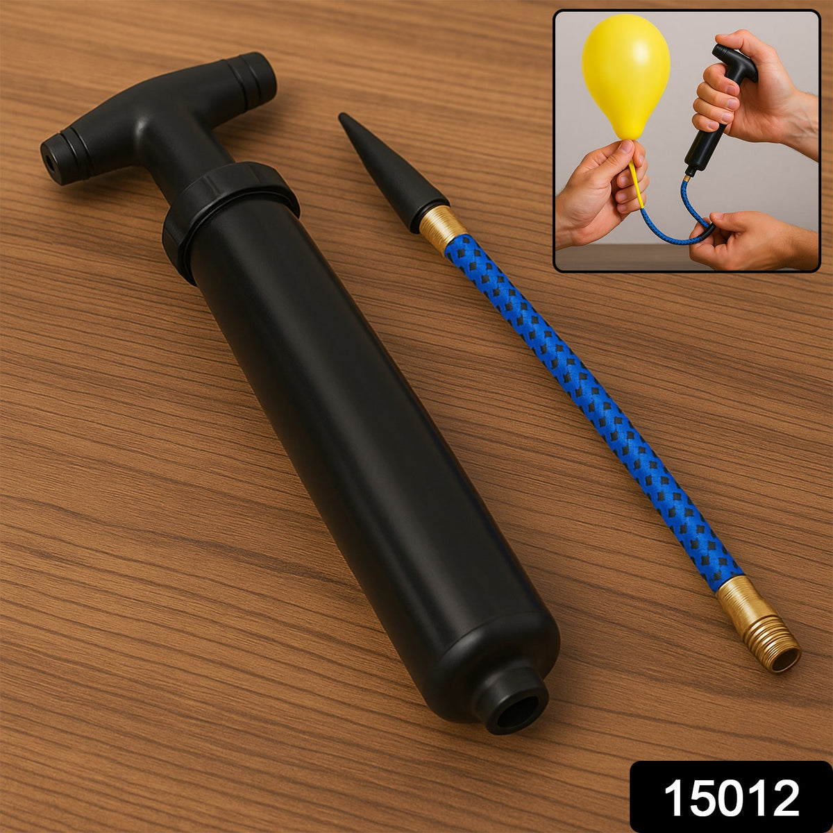 Ball Pump for Sports – Portable Air Inflator with Pins – side view