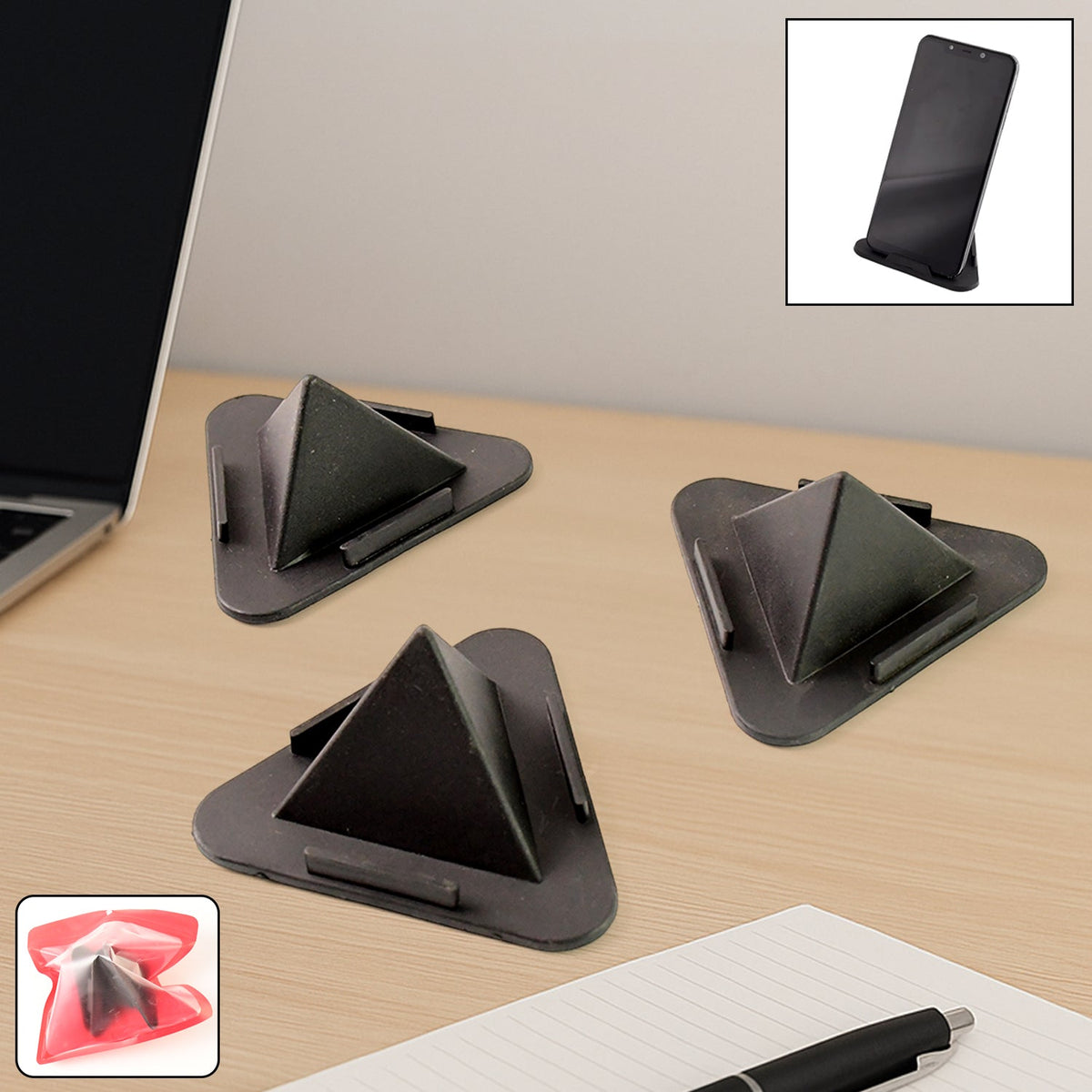 Pyramid Mobile Stand – Adjustable 3-Angle Phone Holder set