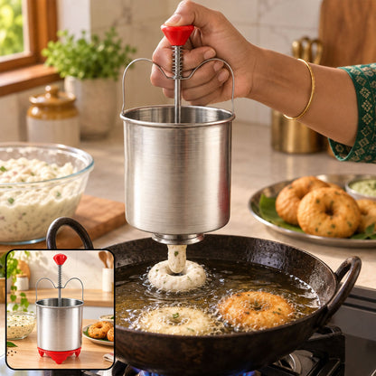 Medu Wada Maker – Stainless Steel Donut Dispenser