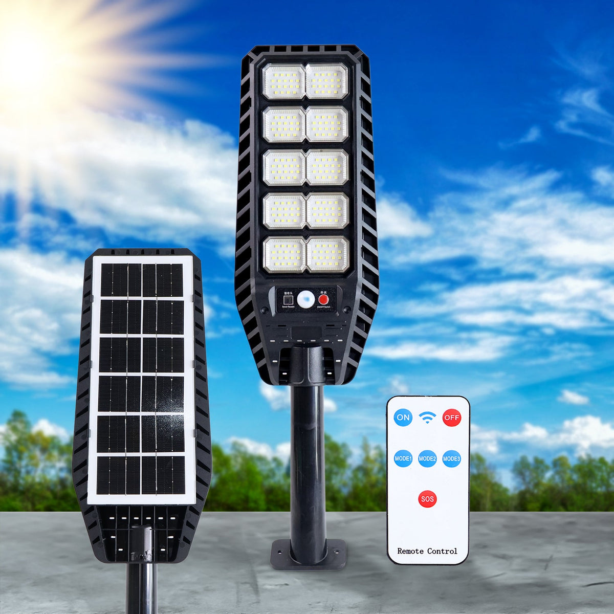 Solar LED Street Light – High-Powered Motion Sensor